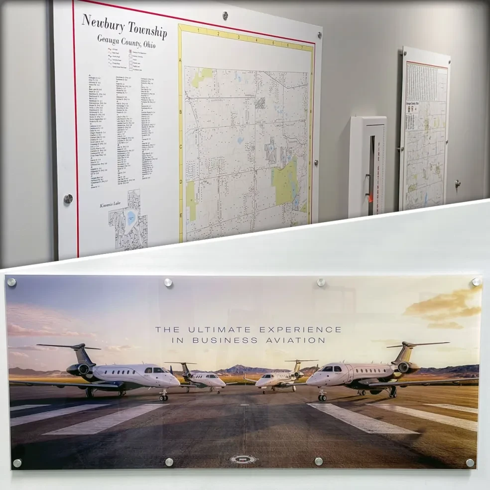 Newbury Township Geauga County map print and business aviation banner print for The Ultimate Experience in Business Aviation
